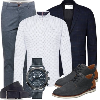 Outfit mit Dunkelblau/Blau/Hellblau Ledergürtel/Klassische Gürtel/Frauengürtel Ohne Schnalle/Casual Gürtel Vanzetti "Alltags Outfit"
