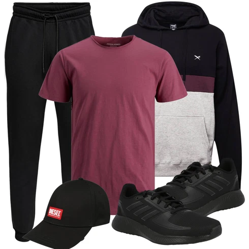 Schwarz Jogginghose/Trainingshose/Jogger Hose/Sporthose/Jerseyhose/Funktionshose Only & Sons kombinieren