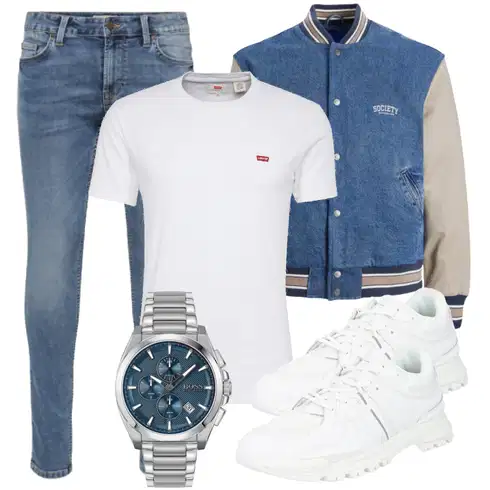 Weiß/Creme Bluse Große Größe/Shirt & Top Große Größe/Funktions T-Shirt/Kurzarm T-Shirt/Laufschuhe für Männer/Ausgefallenes T-shirt/Shirt/Sport-T-Shirt/Casual T-Shirt levi's ® kombinieren
