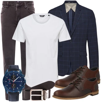 Outdoor Outfit mit Dunkelgrau/Grau/Lila/Dunkelbraun Thermojeans/Slim Fit Jeans/Leder Schuhe/Winterjacke/Damen 7/8-Länge Jeans/Cropped Jeans/Lederjacke/Biker Jeans/Jeans mit Schlitz/Push up Jeans/Tapered-Jeans/Sportschuhe/Regular-Fit Jeans denim project "Business Outfits"Look: Uni, Coole, Classic, Outdoor, Schön, Old Money, Schlichte