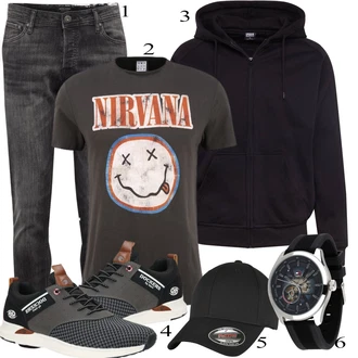 outfit mit Črna Urban Classics "Vsakdanja oblačila"