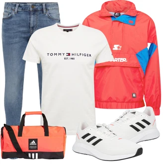 Outfit mit Hellblau/Blau Slim Fit Jeans/Lederjacke/Push up Jeans/Leder Schuhe/Jeans mit Schlitz/Knöchelstiefel/Low Rise Jean/Winterjacke/Biker Jeans/Regular-Fit Jeans Only & Sons "Freizeit Outfits"