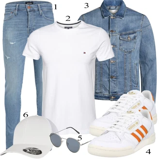 outfit mit Bela Casual Majica Tommy Hilfiger "Vsakdanja oblačila"