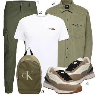 outfit mit Bela Casual Majica Ellesse "Praktičen videz"