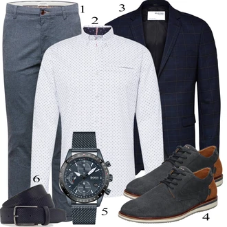 outfit mit Bela Poslovna Srajca Jack & Jones "Vsakdanja oblačila"