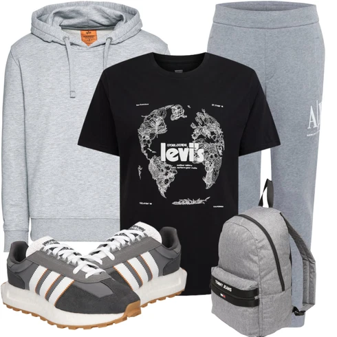 Schwarz Casual T-Shirt levi's kombinieren