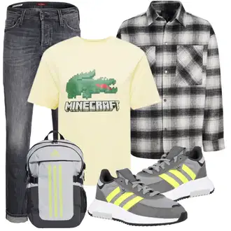 Outfit mit Dunkelgrau/Grau/Hellgrau/Dunkelblau Jeans Low Rise Jean/Slim Fit Jeans/Winterjacke/Lederjacke/Low Waist Jean/Cropped Jeans/Damen 7/8-Länge Jeans/Straight Leg Jean/Leder Schuhe/Tapered-Jeans/ThermoJeans Jack & Jones "Freizeit Outfits"