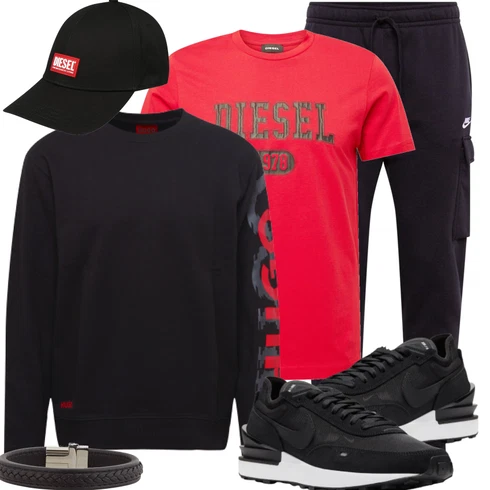Dunkelblau/Lila Cargo-Jogginghose/Jogger Hose Nike Sportswear kombinieren