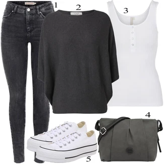 All Star Lift Outfit s Tmavě hnědá/Hnědá Teniska s dírkovaným vzorem/Tenisky s Bočním Zipem/Nízká Teniska/Nazouvací teniska/Úzká teniska/Teniska na platformě Converse "Jarní Outfit"