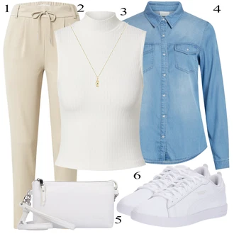 Denim/Traper Outfit sa Svjetloplava/Plava Bluza i Tunika/Bluza Veći Broj Vila "Zimski Outfit"