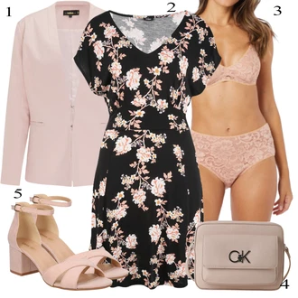 Do koljena Svatovski gost Outfit sa Crna/Pink/Crvena Haljina Veći Broj/Tunika Lascana "Zimski outfit"