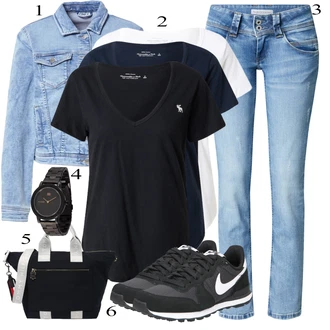 Vintage kombinacije Denim/Traper sa Svjetloplava/Plava Kratka Traper Jakna/Traper Jakna Only "Zimski outfit"