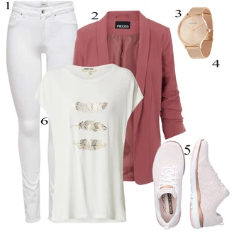 Outfit s Růžová/Šedá Skechers "Jarní Outfit"