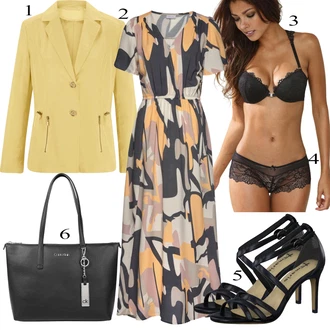 Dlouhé Outfit s Béžová/Hnědá Společenské šaty pro hosta/Šifonové Šaty/Šaty S Potiskem/Maxi Šaty/Šaty Niki/Šaty na safari/Dlouhé Letní Šaty Lascana "Jarní Outfit"