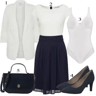 Wedding guest outfits sa Krem/Bijela Veći Broj Kaput/Pletivo Veći Broj/Tunika Pieces "Zimski outfit"
