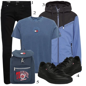 outfit mit Črna Superga Reebok Classic "Praktičen videz"