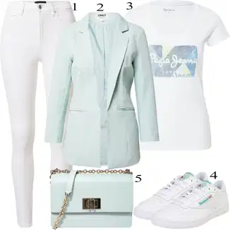 Outfit sa Siva/Plava Odijelo Only "Zimski outfit"