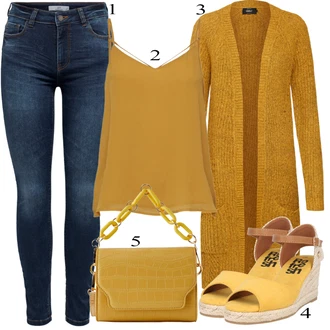 outfit mit Rumena Čevlj Sandali REFRESH "Oblačila za pomlad"