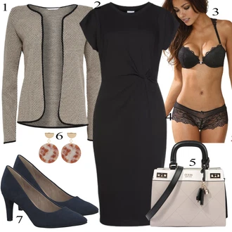 Outfit s Černá/Růžová/Tmavě šedá/Šedá Průsvitná kalhotka/Tanga/Průhledná kalhotka/Spodní Kalhotky/Kalhotky/Klasické Kalhotky/Brazilské Kalhotky Lascana "Jarní Outfit"