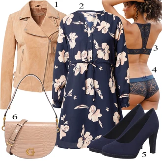 outfit mit Bež Usnjena Jakna Freaky Nation "Oblačila za pomlad"