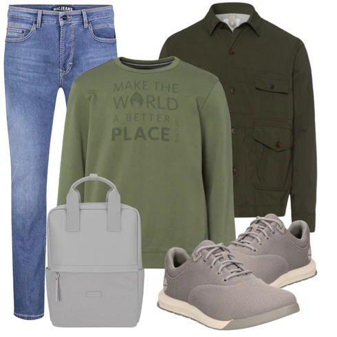 Blau Schlaghose/Jeans MAC kombinieren