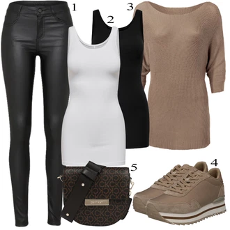 Outfit s Hnědá Teniska WODEN "Jarní Outfit"
