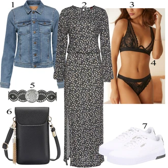 Leopardí Výstřih na ramena Outfit s Šedá/Hnědá/Bílá/Tmavě šedá Šaty Niki/Šaty na Podzim/Občanské šaty/Zimní šaty s dlouhým rukávem/Košilové šaty/Šaty s Rozparkem/Šaty S Potiskem/Šaty s dlouhým rukávem/Maxi Šaty/Dlouhé pletené šaty Lascana "Jarní Outfit"