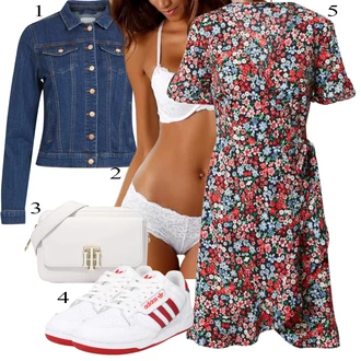 Do koljena Svatovski gost Outfit sa Crvena/Pink/Šareno/Ljubičasta Haljina Veći Broj/Tunika Only "Zimski outfit"