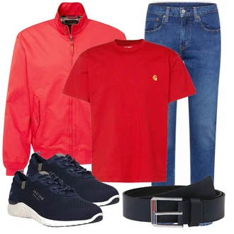 Outfit mit Blau/DunkelBlau/HellBlau Damen 7/8-Länge Jeans/Sportschuhe/Dad Jeans/Regular-Fit Jeans/Formelles Hemd/Schlupfjeans/Leder Schuhe/Tapered-Jeans/Thermojeans/Herren Lederjacke/Vintage Jeans/Winterjacke/Unkategorisiert levi's ® "Outfit für den Frühling"