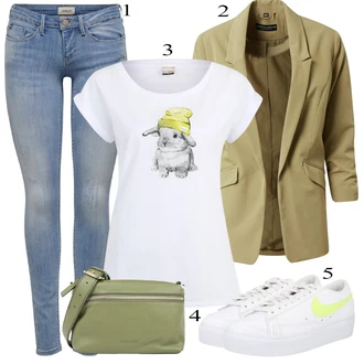 outfit mit Bela/Siva Superga Nike Sportswear "Oblačila za pomlad"