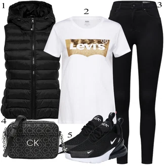 Športne Outfiti mit Črna Torba za čez ramo Calvin Klein "Oblačila za pomlad"