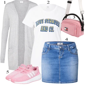 outfit mit Roza/Bež/Modra Superga Adidas Originals "Oblačila za pomlad"