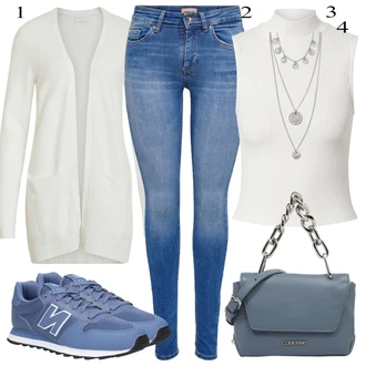 Outfit sa Plava Tenisica New Balance "Zimski Outfit"