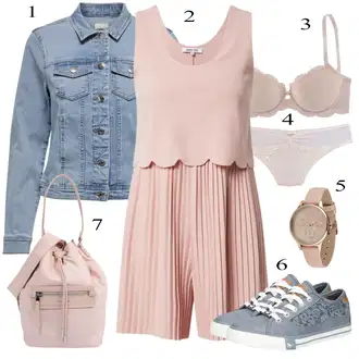 Outfit sa Pink/Ljubičasta Kombinezon/Kombinezon i hlače s naramenicama/Ljetni Kombinezon About You "Zimski outfit"