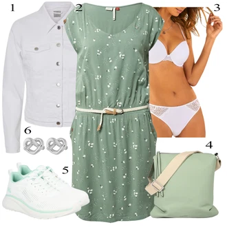 Outfit sa Siva/Bijela Traper Jakna VERO MODA "Zimski outfit"