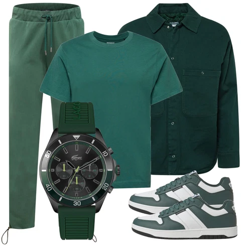 Grün/DunkelGrün Casual Hemd/Flanellhemd/Hemdbluse/Jeanshemd/Musselin Hemd/Business Hemd/Cordjacke/Shirtjacke/Uniformjacke/Wachsjacke/Nachhaltige Jacke/Cargojacke weekday kombinieren