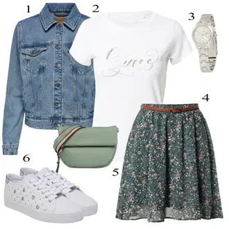 S zakovicama Outfit sa Tamnoplava Traper Jakna JdY "Zimski outfit"Look: S zakovicama