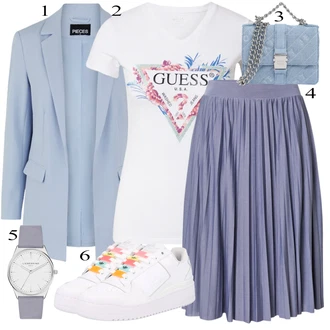 outfit mit Bela Superga Adidas Originals "Oblačila za pomlad"