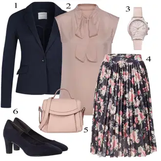 Outfit sa Pink/Bež/Plava/Siva Sati Lacoste "Zimski outfit"
