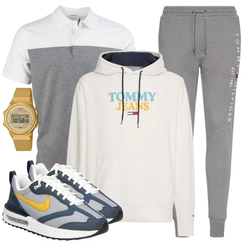 Grau Schuh Sneaker Nike Sportswear kombinieren