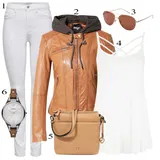 Prešite Usnjene Jakne Biker outfiti za dame image