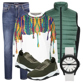 Outfit mit Schwarz Schuh Sneaker/Leder Sneaker Bullboxer "Perfekt für die Freizeit"