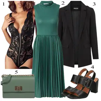 Kombinacije za zabavu sa Tirkizna Haljina Veći Broj About You "Zimski outfit"
