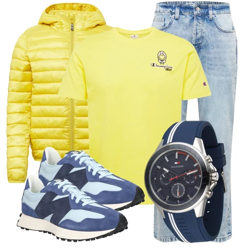 Gelb Casual T-Shirt Champion Authentic Athletic Apparel kombinieren