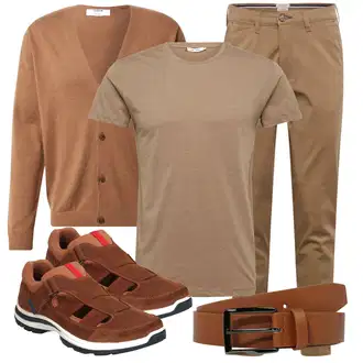 Outfit mit Braun/Orange/Beige Frauengürtel Ohne Schnalle/Ledergürtel/Klassische Gürtel/Casual Gürtel/Breiter Gürtel About You "Praktischer Look"