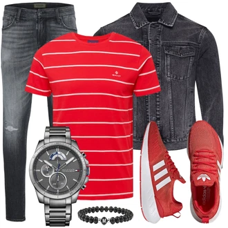 Outfit mit Schwarz Jacke/JeansJacke Superdry "Praktischer Look"