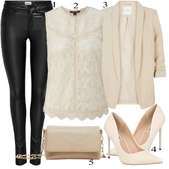 Outfit sa Pink/Bež/Plava Obuća Steve Madden "Zimski outfit"