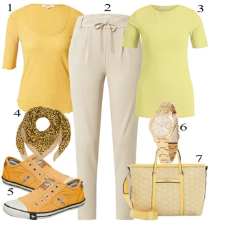 outfit mit Rumena Čevlj Superga Mustang "Oblačila za pomlad"