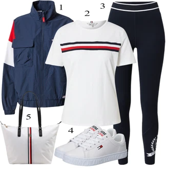 Outfit sa Siva Obuća Tenisica Tommy Jeans "Zimski outfit"
