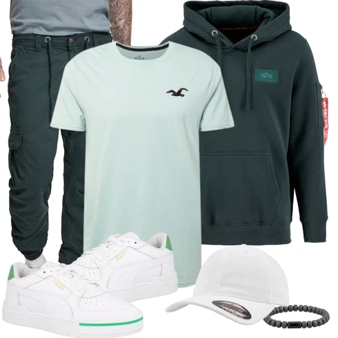 Grün/Dunkelgrün Unkategorisiert/Große Größe Sweatmode/Vintage Hoodie/Hoodie/Sport Hoodie/Ausgefallener Hoodie/Unisex Hoodie/Partner Hoodie/Kapuzenpullover Alpha Industries kombinieren